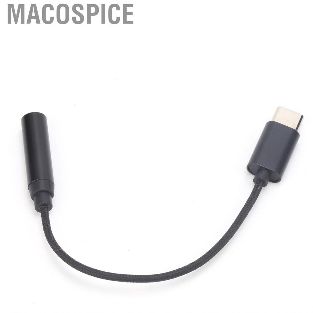 Macospice 3.5mm TRRS To Type‑C Adapter Cable Converter Braid For Port♡♡