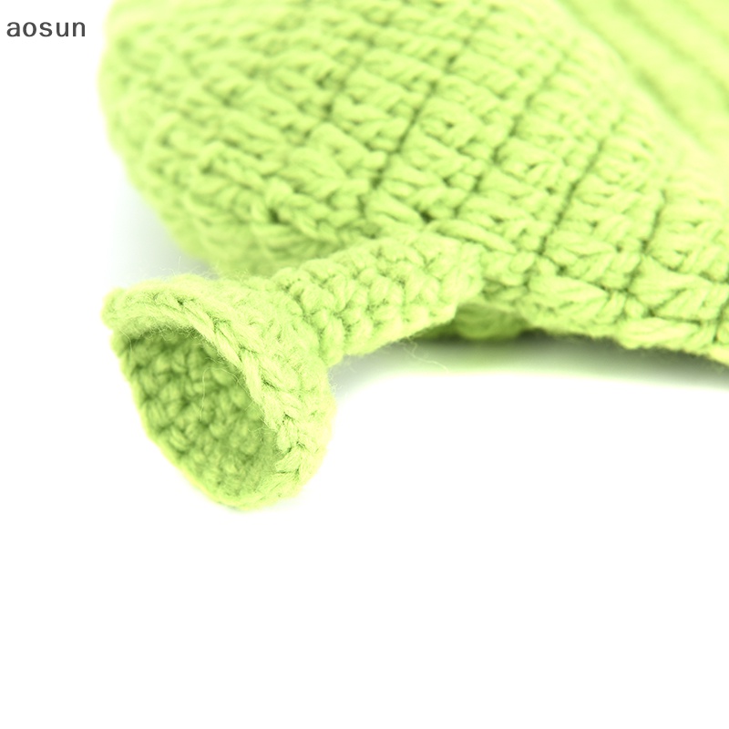 Aosun Mũ Len Dệt Kim unisex Màu Xanh Lá Cây Vui Nhộn Cho Bữa Tiệc balaclava monster shrek