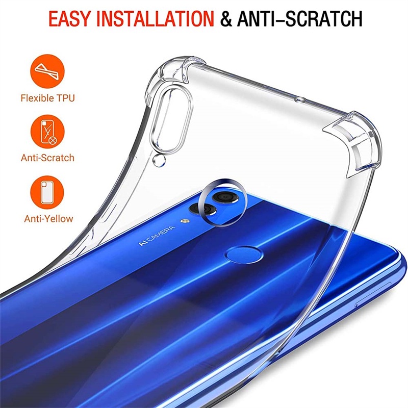Dành cho Huawei Honor 10 Lite HRY-LX1 LX2 LX1MEB Ốp điện thoại silicon lỏng trong suốt linh hoạt chố