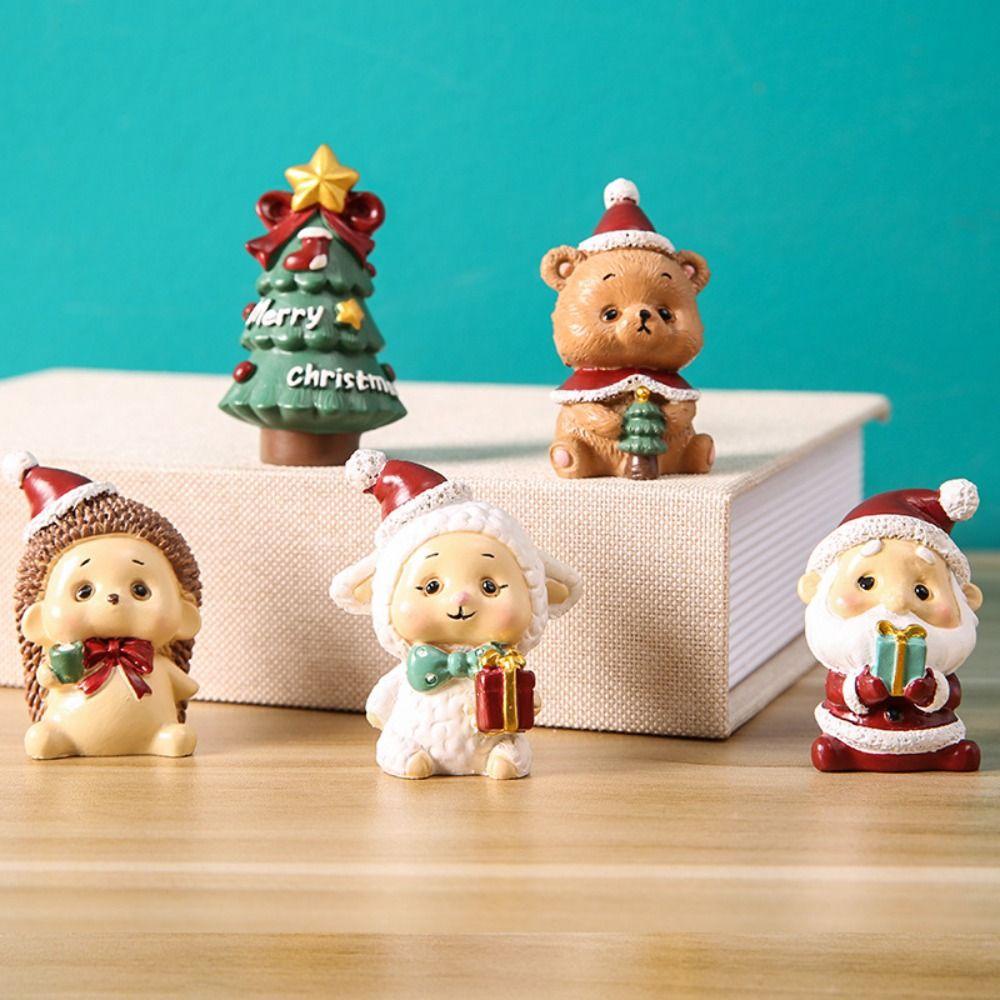 Mmluck Tượng Nhỏ Hình Người Tuyết Hoạt Hình Trang Trí Tiểu Cảnh Giáng Sinh