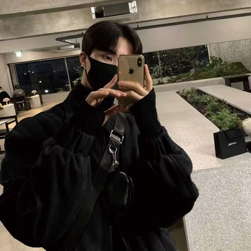 Áo Khoác Kaki Hai Lớp Dáng Rộng Phong Cách Hàn Quốc Hợp Thời Trang Cho Nam