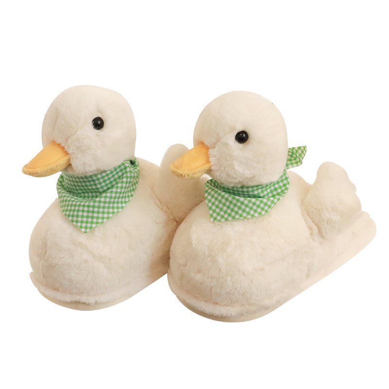 Dép cotton Đi Trong Nhà Chống Trượt Giữ Ấm Chống Mài Mòn Họa Tiết Chú Vịt Dễ Thương Phong Cách Mới 2023