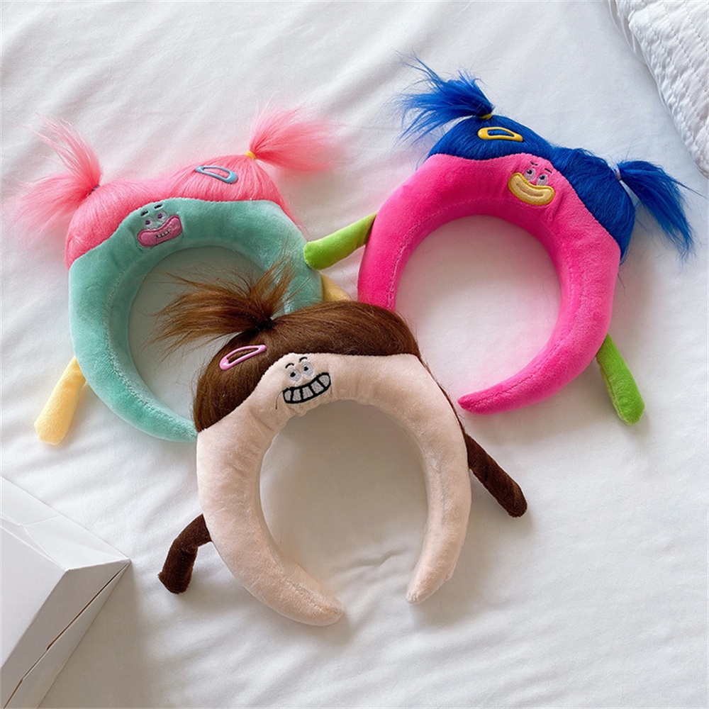 Ngọt Ngào, Dễ Thương, Hoạt Hình Ngộ Nghĩnh, Búp Bê Xấu Xí Sang Trọng Băng đô Bím Kỳ Cục/Vòng Cài Tóc Màu Kẹo đa Năng Sáng Tạo Dành Cho Nữ.