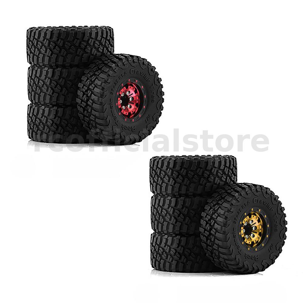 Set 4 Bánh Xe Leo Núi 1.0 inch Bằng Hợp Kim Nhôm Cho 1 / 18 trx4m scx24 fms fcx18 fcx24 furitek fx118