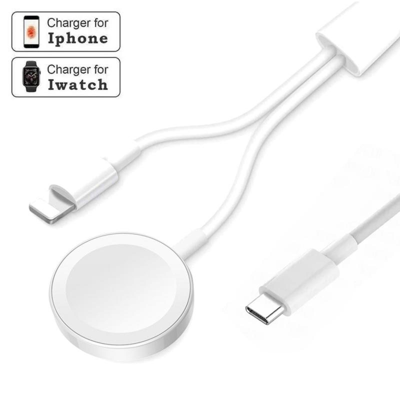 Bộ sạc nhanh không dây ANKNDO PD từ tính thích hợp cho i  7 SE 6 5 4 3 2 Series 45/44/42/41/40mm USB Type-C