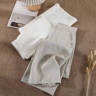 Quần dài nữ vải lanh cotton màu sắc thanh tú