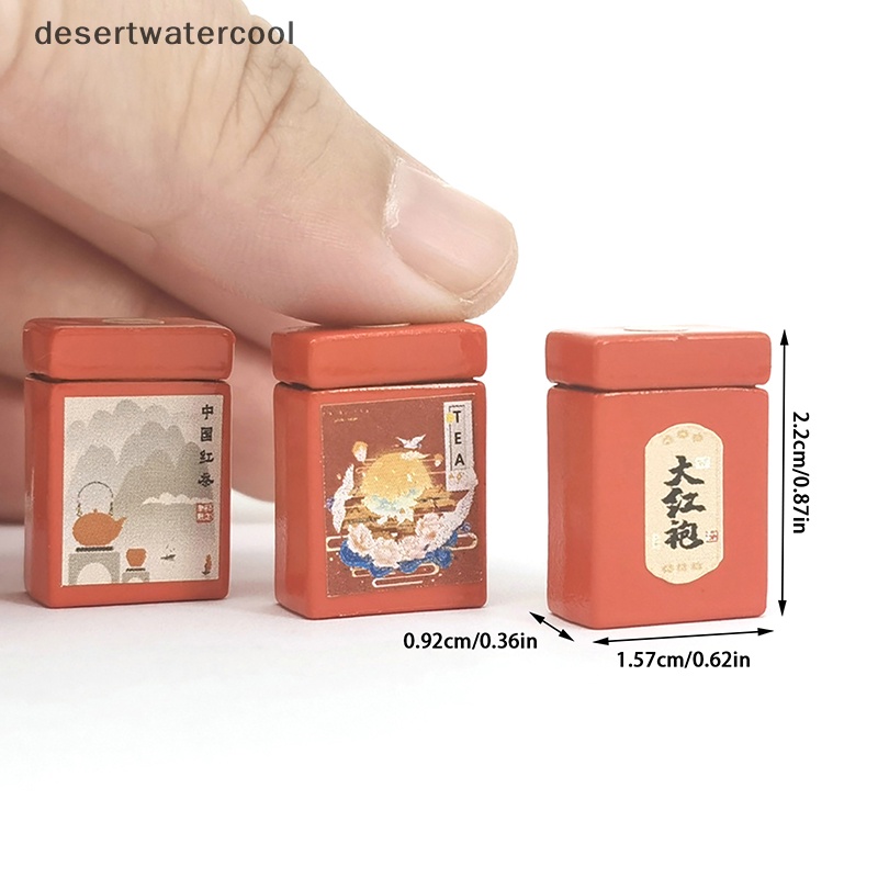 Dc Mô Hình Hộp Trà Đen Trang Trí Nhà Búp Bê Tỉ Lệ 1 / 12
