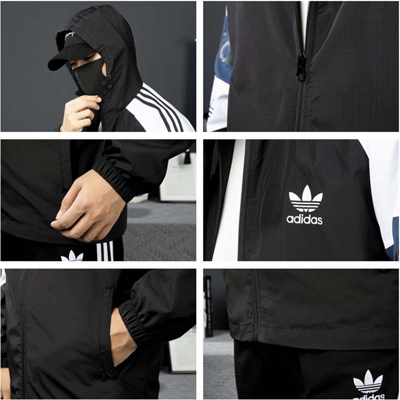 Ad Áo Khoác Gió Thể Thao Ngoài Trời Có Mũ Trùm Đầu size Lớn Chất Lượng Cao Cho Nam