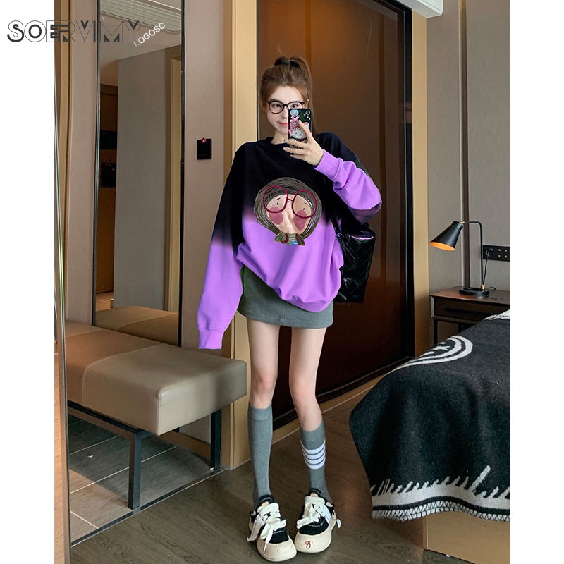 SOERVIMY Áo hoodie áo khoác nữ hoodie Cọc và dày lên Thoải mái trendy fashionable unique WWY23B0OIV 46Z231116