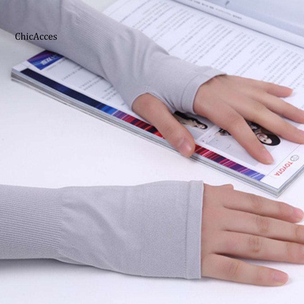 Chicacces 1 Cặp Băng Cánh Tay Nylon Độ Co Giãn Cao Chống Tia uv Chống Nắng Và Mồ Hôi Dùng Trong Mùa Hè