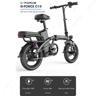 Xe đạp điện gấp gọn G Force C14 PLUS 7 giảm xóc, xe đạp trợ lực động cơ 400W Bảo hành 12 tháng
