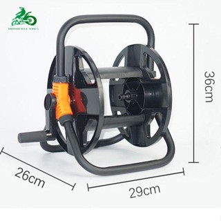 Bộ khung rulo cuộn ống nước tưới cây từ 10 đến 35 mét dây phi 16 dạng sách tay hoặc treo tường bằng nhựa và kim loại