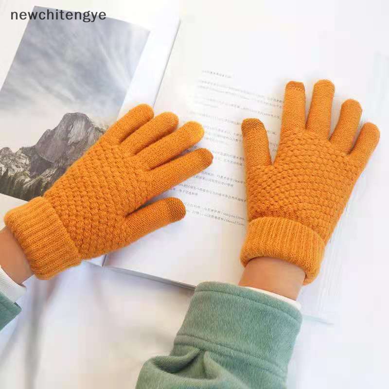 1 Đôi Găng Tay Len Giữ Ấm Mùa Đông Co Giãn Chống Gió Cảm Ứng Dành Cho Nam Nữ ye