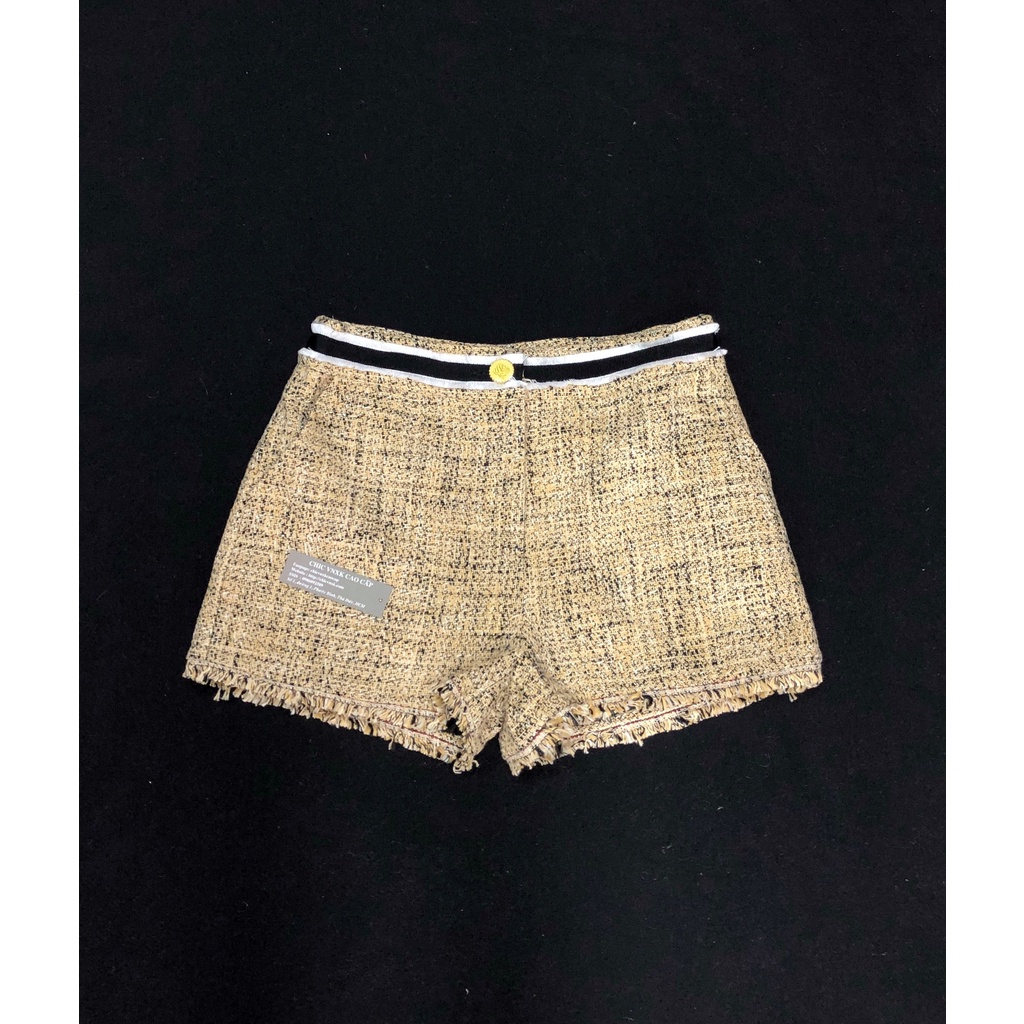 Set Blazer - Short Sandro tweed vàng