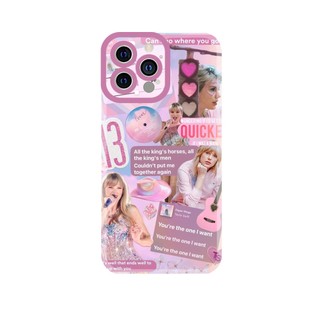 Ốp lưng iphone và samsung xiaomi oppo cạnh vuông Taylor Swift Singer Art Collage 