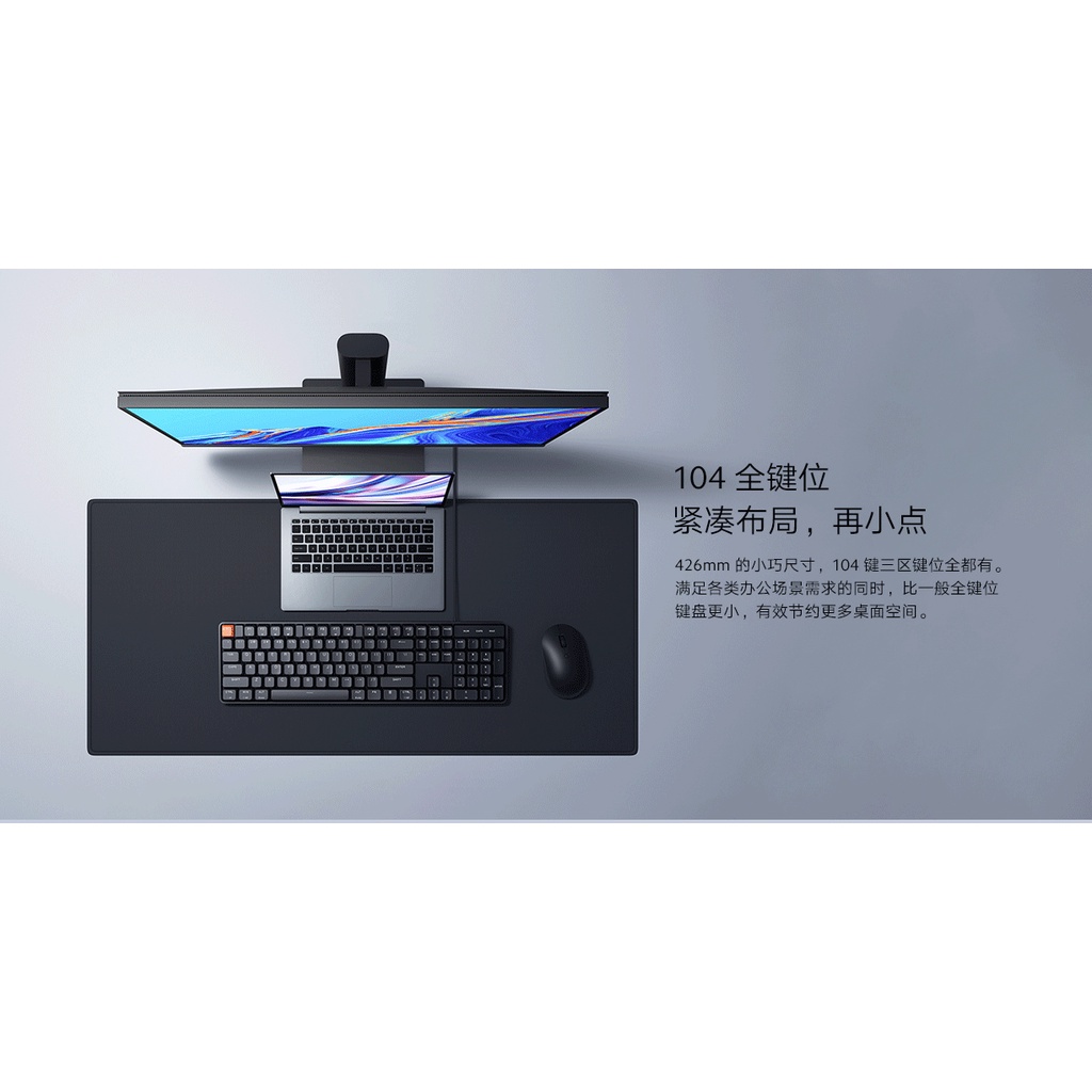 Bàn Phím Cơ xiaomi Có Dây 104 Phím Hỗ Trợ win / mac os blue switch Thiết Kế 6 Đèn led