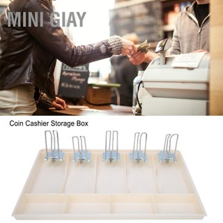 Mini Giay Khay vật liệu ABS có kẹp kim loại Ngăn đựng tiền 5 ngăn Hộp tệ