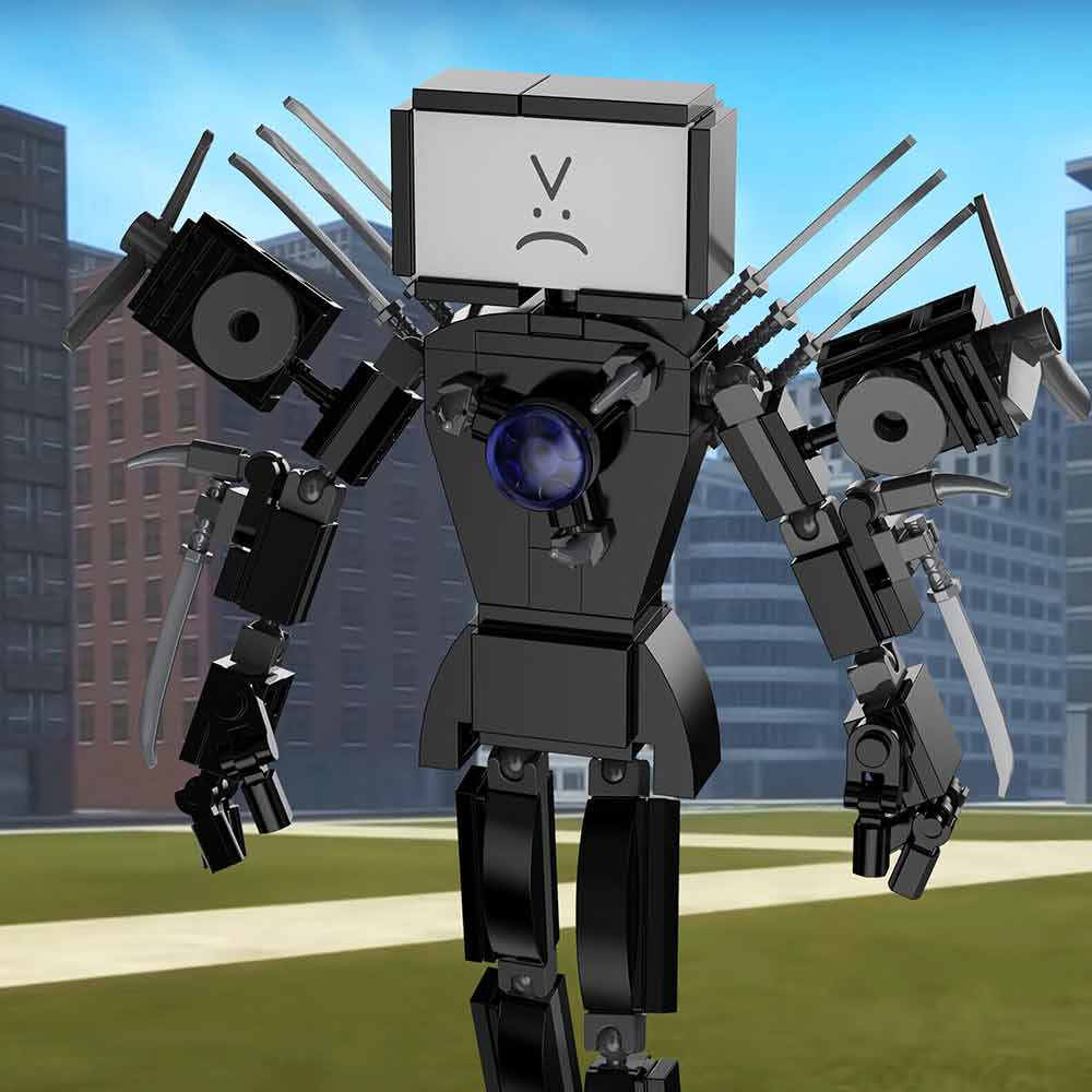 Skibidi Toilet Man Titan TV Man Building Block Toy Set Game Character Model Brick Toy Children's Gift