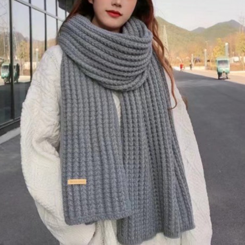 Khăn Choàng Len Trơn Dày Dặn Mềm Mại Ấm Áp Không Bị Xù Lông Cho Nam Và Nữ ryt