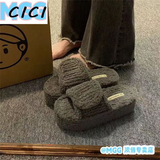 CICI dép lông dép nữ dép bông dép sandal nữ dép bánh mì Đẹp mắt Thể thao và thời trang Thời thượng Thanh lịch FDL2300JCZ 48Z231129