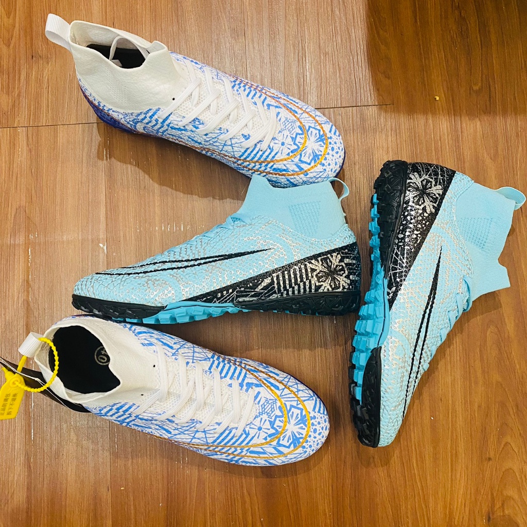 Giày bóng đá nam Mer Vapor 15 cao cổ, giày đá banh cỏ nhân tạo đã khâu đế - 2EVSHOP