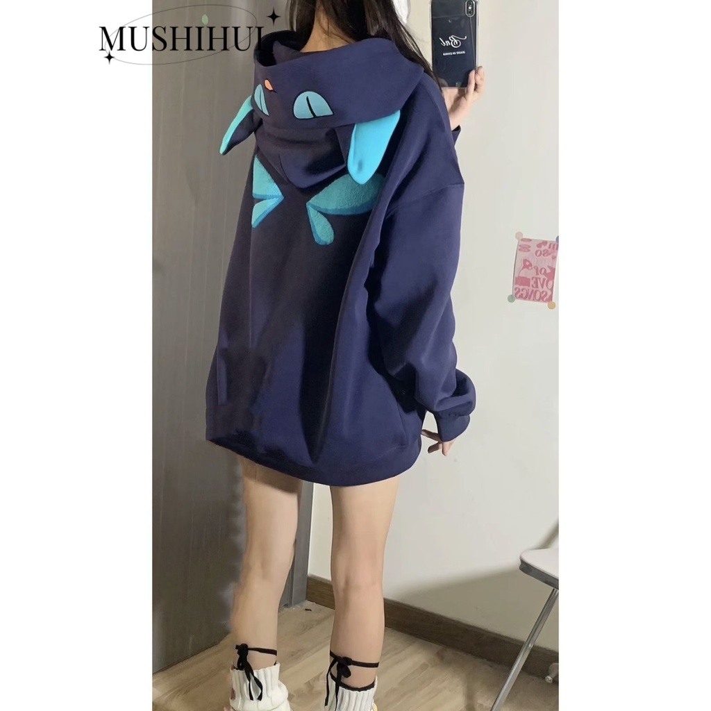 MUSHIHUI Áo Khoác hoodie áo khoác nữ zip hoodie Thoải mái fashionable INS High-quality WWY23C01E3 48Z231202