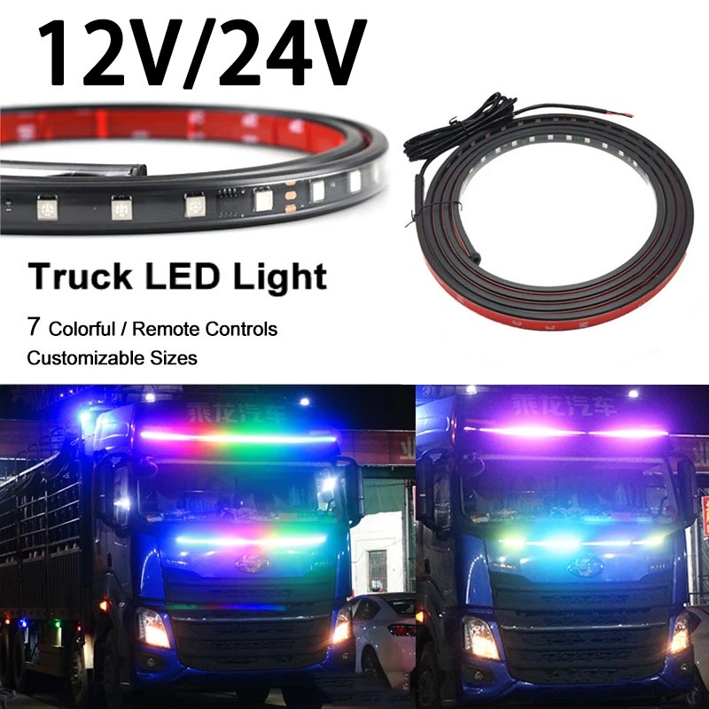Đèn led Cảnh Báo 7 Màu 12v / 24v Chuyên Dụng Cho Xe Tải