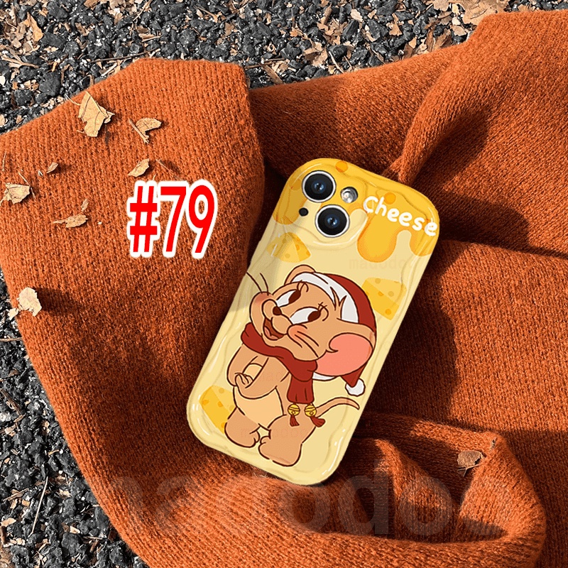 Cat Mouse Cheese Cartoon Couple ốp lưng Redmi Note 13 Pro+ 12S 4G 12 Pro Plus 5G 13C 12C A1 A2 11S 11 10C 10 9T 9C 9A POCO X5 Cute Full Fine hole Airbag Anti-fall Protection Soft Phone Case Christmas Gift Back Cover NY 78
