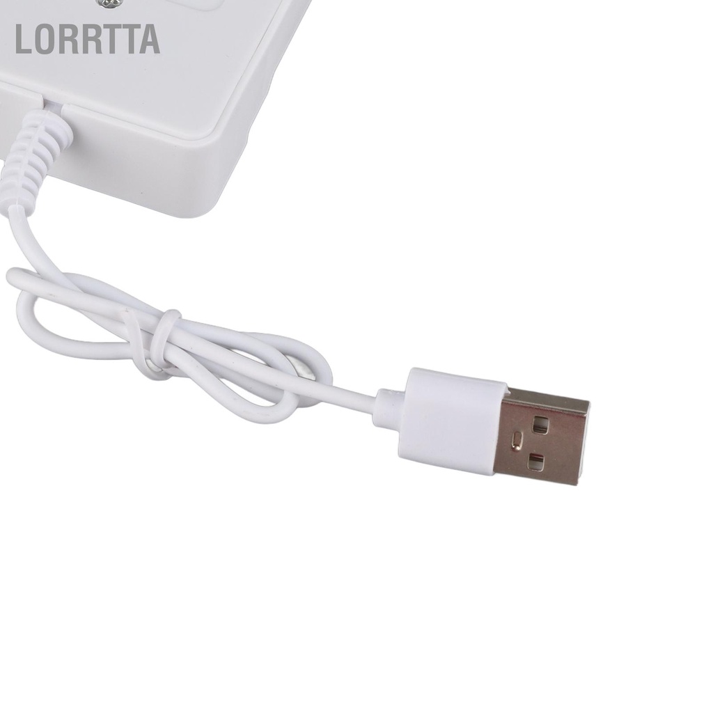 Lorrtta Bộ sạc ba khe di động ABS 3.6V cho pin AA AAA có đầu cắm USB