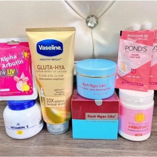 Combo Kem dưỡng Siêu trắng da body Bạch Ngọc Liên + Vaseline + pond +3c3+ E +Vĩ apha