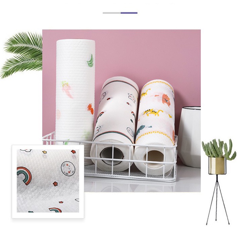 Disposable Kitchen Non Woven Cleaning Dish Cloth Towels Rags Printing Pattern