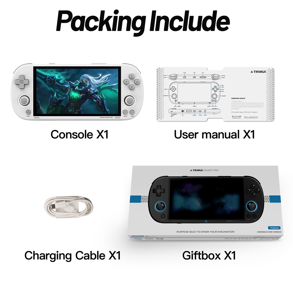 Trimui Máy Chơi game Cầm Tay 4.96 inch 10000 + game 5000mah 64 / 128 / 256gb