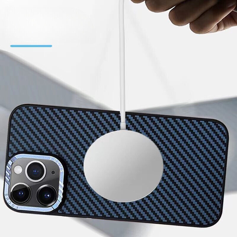 Ốp Điện Thoại Sợi carbon Từ Tính Cho iphone 12 13 14 15 pro max
