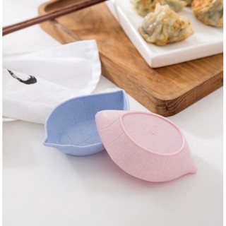 Đĩa Đựng Nước Chấm / Gia Vị Hình Chiếc Lá Bằng Sợi Lúa Mạch
