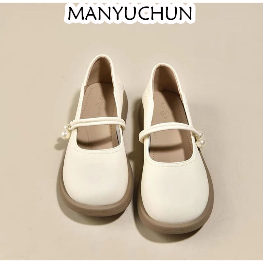 MANYUCHUN giày búp bê nữ đế cao lolita Mary Jane Đế da mềm đế thời Màu sắc đa dạng Điệu đà Đi biển Đẳng cấp FLF23A0NZ6 42Z231019