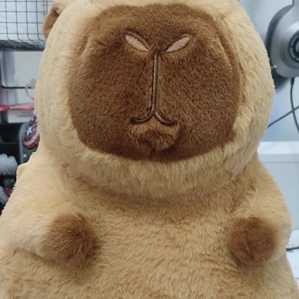 Mmluck capybara Nhồi Bông Chất Liệu cotton pp Mềm Mại Hình capybara Hoạt Hình Vui Nhộn Làm Quà Giáng Sinh