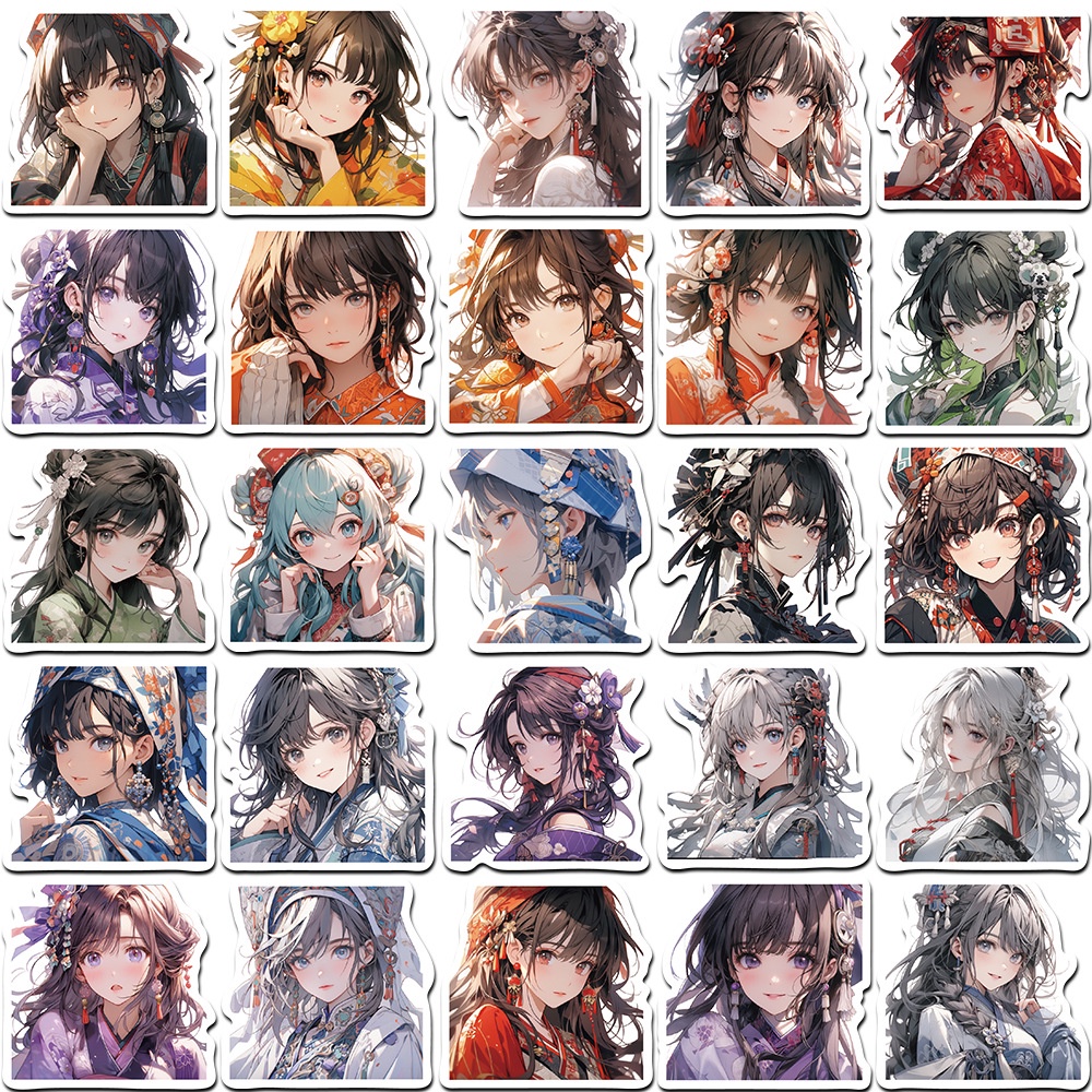 Bộ 50 Miếng Dán Hoạt Hình graffiti Chống Nước Trang Trí Mũ Bảo Hiểm / Bút Chì