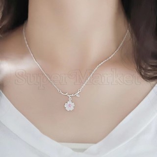 Dây chuyền xương rồng / mặt dây chuyền hình hoa đào nhẹ nhàng thời trang