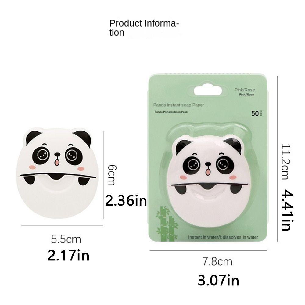 Isita Xà Phòng Giấy Hình Gấu Trúc Có Hộp Đựng mini Làm Sạch Xà Phòng Cho Bé