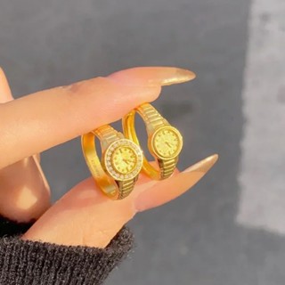 Nhẫn Đồng Hồ Mạ Vàng Cho Cặp Đôi