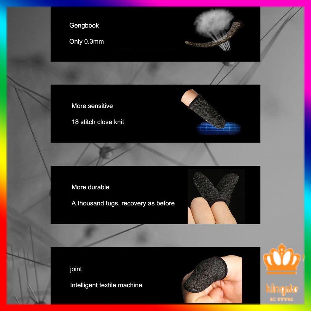 1 Cặp Ngón Tay Cũi Chống Trơn Trượt Chơi Game 18 Kim Sợi Đồng Độ Nhạy Cao Ngón Tay Cái Có Thoáng Khí Điện Thoại Ngón Tay Tay