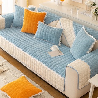  Vỏ Bọc Sofa Nhung Kẻ Chống Trượt Cao Cấp Vỏ Bọc Đệm Ghế Sofa 1   2   3   4 Chỗ Ngồi Hình Chữ l Bằng Vải Bông Màu Trơn Chống Trượt Chống Bụi Phù Hợp Ghế Sofa Phòng Khách Dễ Giặt 