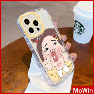Mowin - Ốp lưng Ốp điện thoại Ốp iphone 15 pro max Sáng Bóng Trong Suốt Túi Khí Chống Sốc Mềm TPU Bảo Vệ Cô Gái Xấu Xí Làm Khuôn Mặt Tương Thích Với iPhone 14 Pro Max 13 12 XR XS 7Plus 8Plus