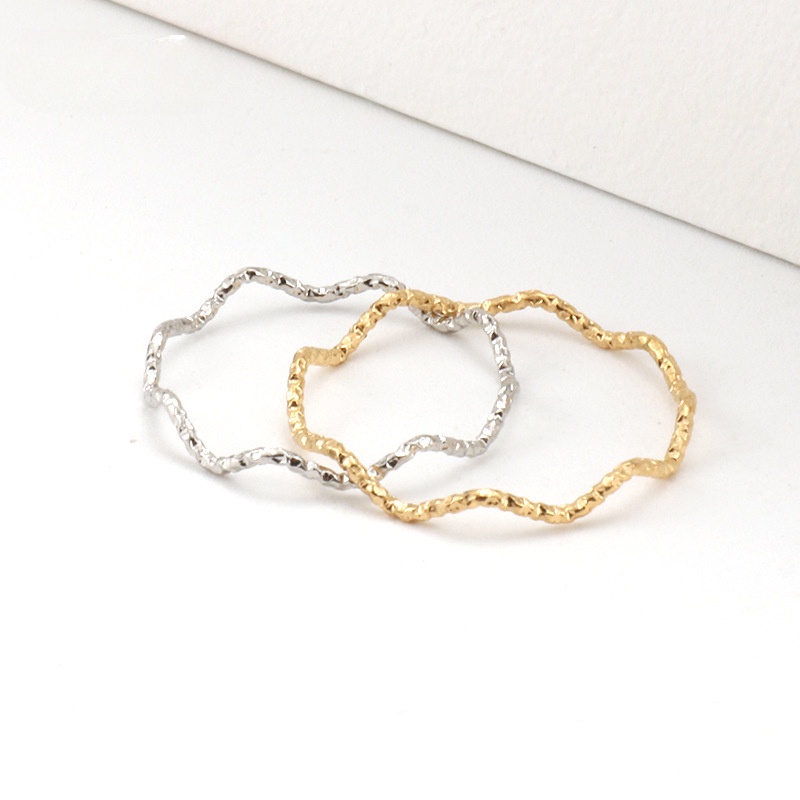 Nhẫn Mỏng Gợn Sóng Thời Trang Cao Cấp Phong Cách Mới  Quà tặng