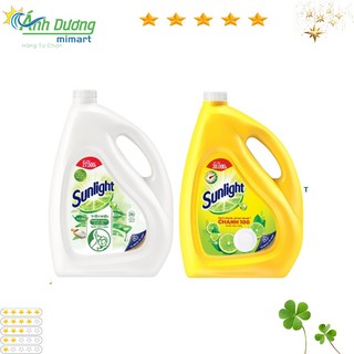 Nước rửa chén bát sunlight can 3,6kg can vàng/trắng