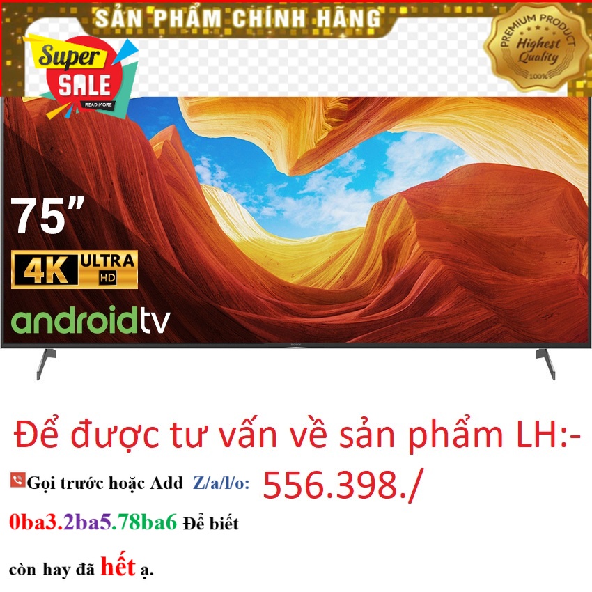 Hãng&gt; Smart Tivi Sony 75 Inch KD-75X9000H 4K UHD &lt; Chính hãng BH:24 tháng tại nhà toàn quốc &gt;