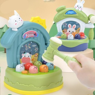 Đồ chơi đập chuột nhà thỏ phát nhạc đa năng, đồ chơi có nhạc, đèn cho bé