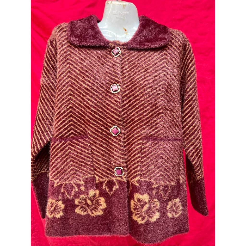 Áo khoác nỉ trung niên nữ cho mẹ 60 tuổi mặc ấm mùa đông lạnh hàng loại 1 cao cấp cho người già lớn 