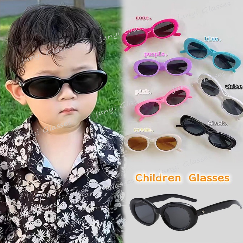 Kính Mát Gọng Mắt Mèo Nhỏ Chống Tia UV Thời Trang Hàn Quốc Cho Bé Trai Và Gái