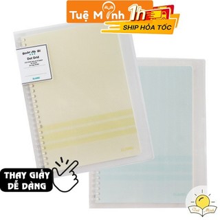 Sổ còng nhựa Klong binder B5 40 tờ 80 trang(160 trang) Caro/Dotgrid kèm 5 tab phân trang refill giấy